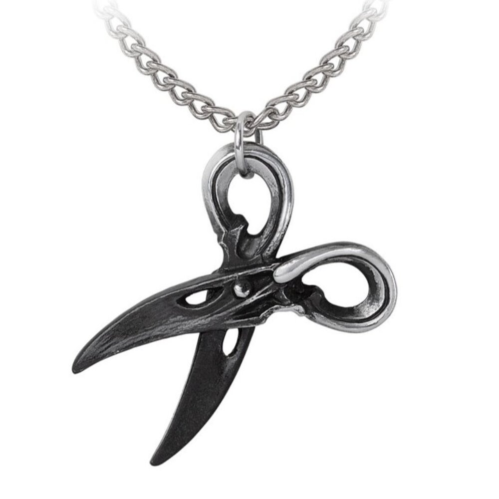 Alchemy Gothic Witches Sheers Pendant Pewter Scissors Wicca Pagan Necklace